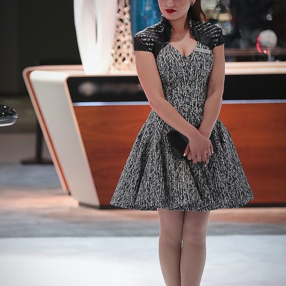 Black/Grey Flounce dress